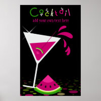 Poster du Cocktail Party Pink Watermelon Martini