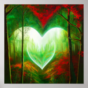 Poster du Coeur de Lumière dans une Forêt