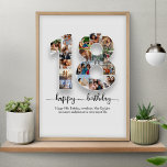 Poster du collage photo du 18e anniversaire<br><div class="desc">Célébrez 18 ans avec un poster photo-collage personnalisé. Présentez des souvenirs spéciaux et créez un cadeau sincère qui capture le voyage vers l'âge adulte — parfait pour les fils,  les filles et les meilleurs amis.</div>