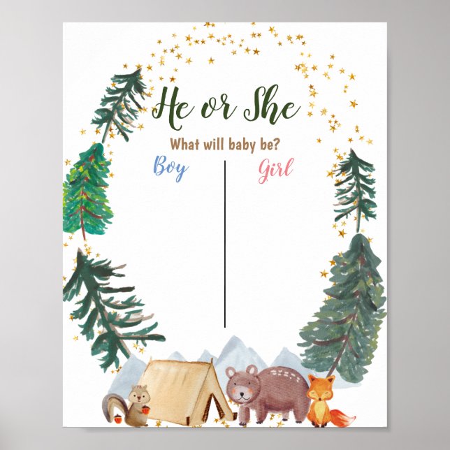 Poster du comité de vote de l'ours Woodland Animal (Devant)