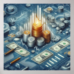 Poster du commerce stock