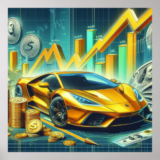 Poster du commerce stock