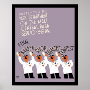 Poster du Concours du Quatuor de Barber Shop