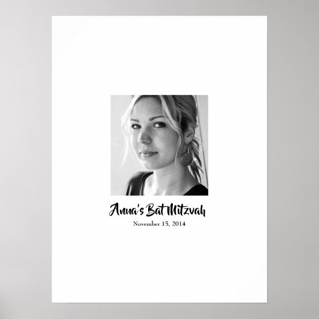 Poster du conseil d'administration du bat mitzvah (Devant)