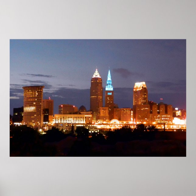 Poster du cool Blue Cleveland Ohio (sans texte) (Devant)