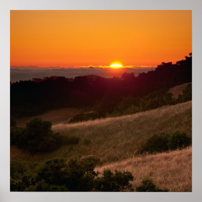 Poster du coucher de soleil de Californie (Devant)