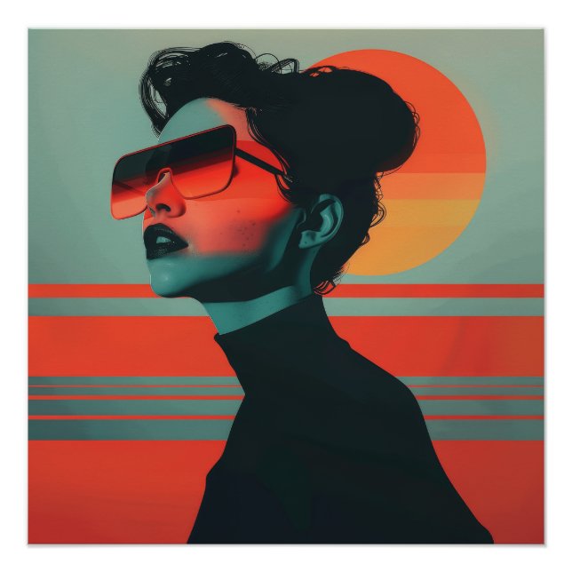 Poster du coucher de soleil de la femme moderne te (Devant)
