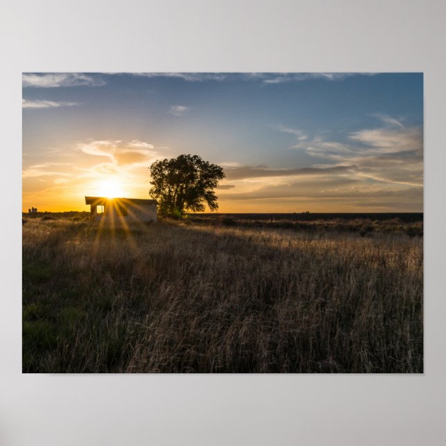 Poster du coucher de soleil du Colorado abandonné (Devant)