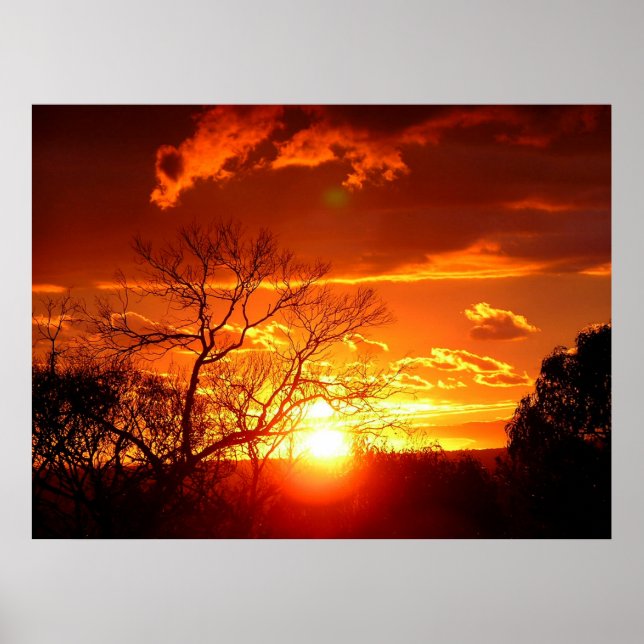 Poster du coucher de soleil Orange Squash (Devant)