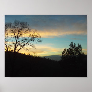 Poster du coucher de soleil sur le lac Arrowhead