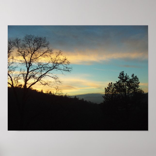 Poster du coucher de soleil sur le lac Arrowhead (Devant)