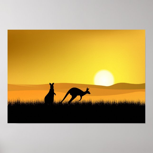Poster du coucher du soleil en Australie (Devant)
