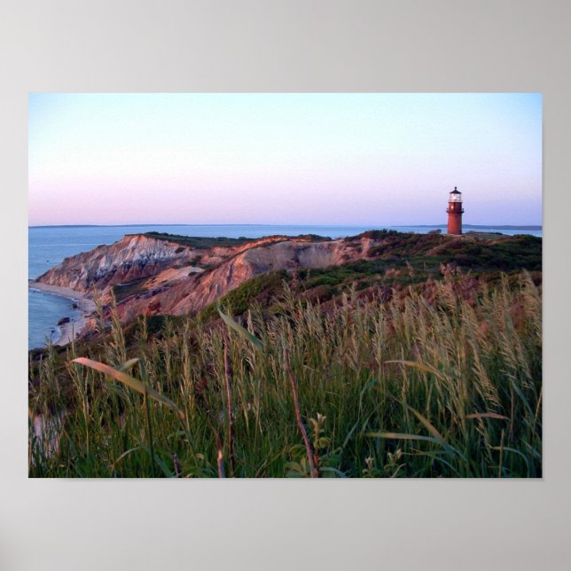 Poster du coucher et du phare d'Aquinnah (Devant)