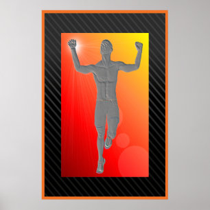 Poster du coureur de la victoire masculine 24"x36"