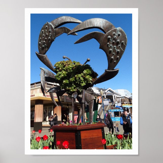 Poster du crabe de San Francisco Pier 39 Statue #1 (Devant)