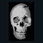 Poster du crâne - Black & White Pop Art, Imaginair<br><div class="desc">Imaginaire Art Skull Skeleton Poster Imprimer - Heavy Metal Punk Rock College Retro Art</div>