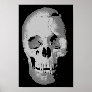 Poster du crâne - Black & White Pop Art, Imaginair