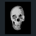 Poster du crâne - Black & White Pop Art, Imaginair<br><div class="desc">Imaginaire Art Skull Skeleton Poster Imprimer - Heavy Metal Punk Rock College Retro Art</div>