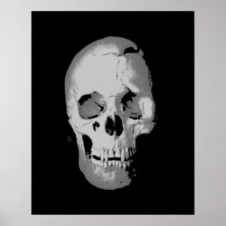 Poster du crâne - Black & White Pop Art, Imaginair