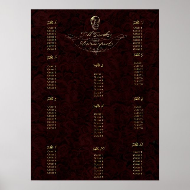 Poster du crâne jusqu'à la mort et du Rose (Devant)