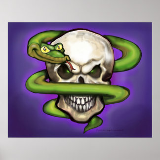 Poster du crâne serpent