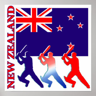 Poster du cricket Nouvelle-Zélande
