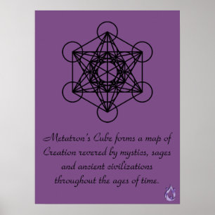 Poster du Cube de Metatron Carte de Création