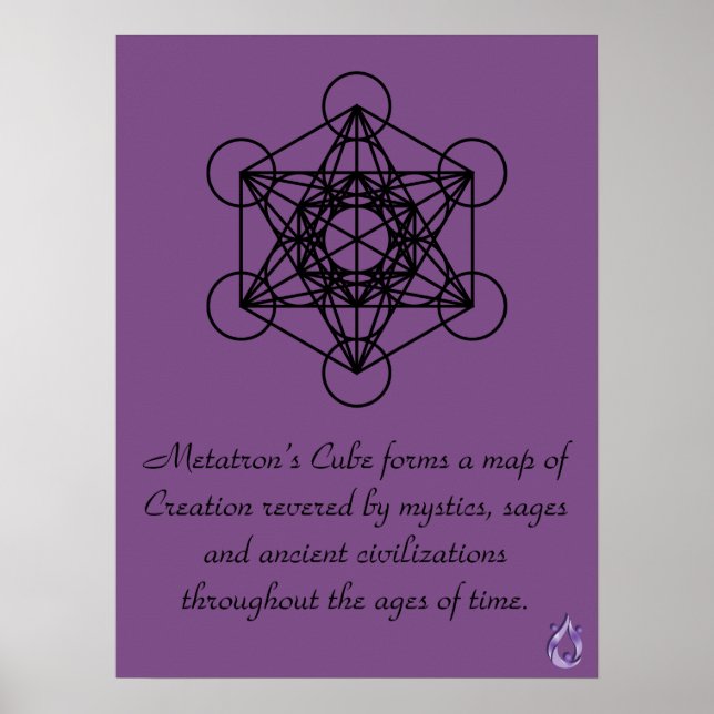 Poster du Cube de Metatron Carte de Création (Devant)