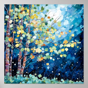 Poster du décor de la forêt de nuit