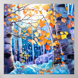 Poster du décor de la forêt de nuit