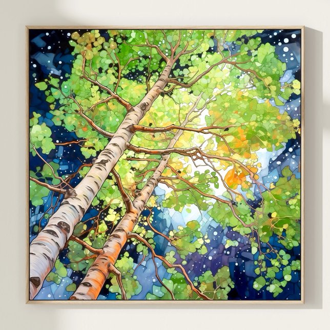 Poster du décor de la forêt de nuit (Créateur téléchargé)