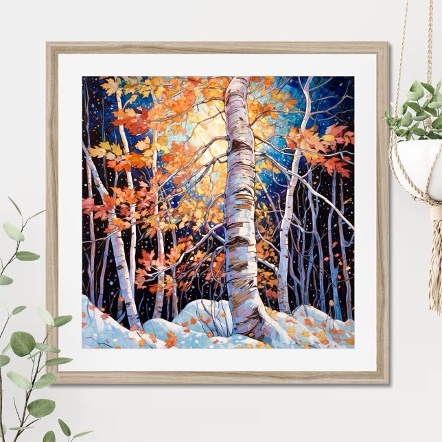 Poster du décor de la forêt de nuit (Créateur téléchargé)