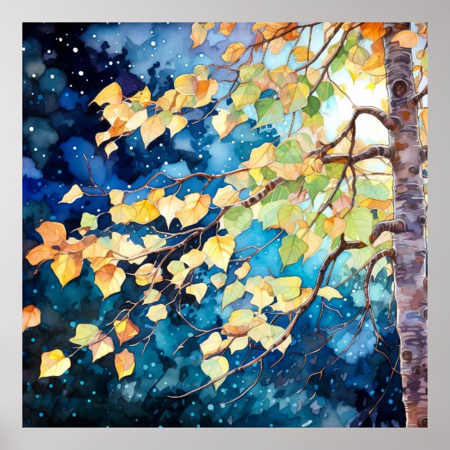 Poster du décor de la forêt de nuit (Devant)