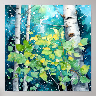 Poster du décor de la forêt de nuit