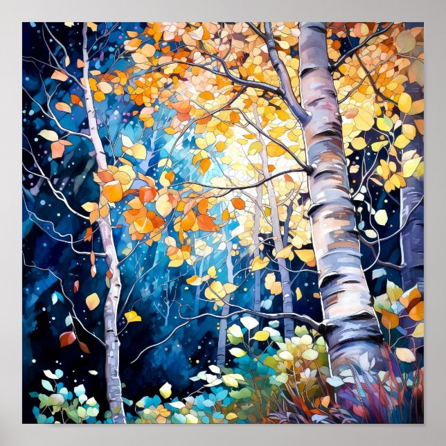 Poster du décor de la forêt de nuit (Devant)