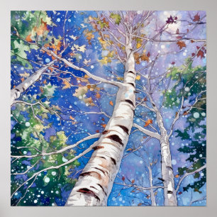 Poster du décor de la forêt de nuit