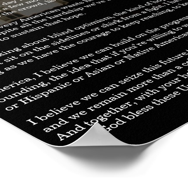 Poster du discours de victoire du président Obama  (Coin)