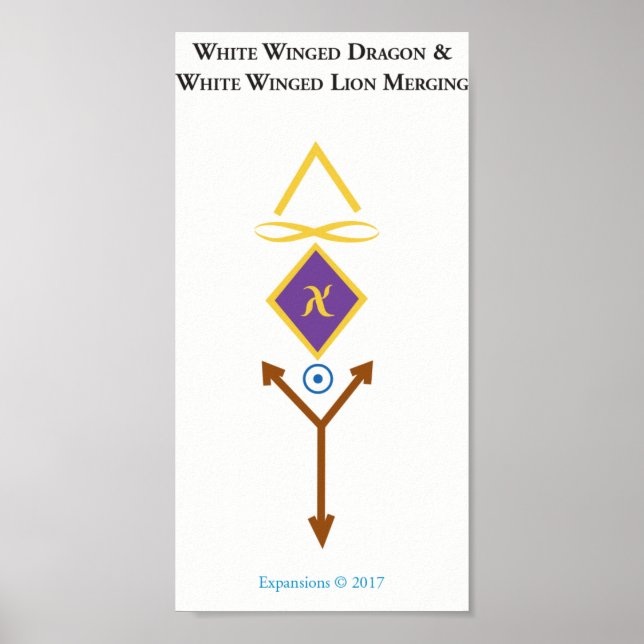 Poster du dragon blanc aile Lion blanc (Devant)