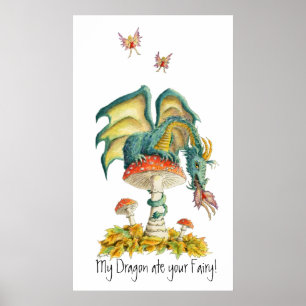Poster du dragon de champignons