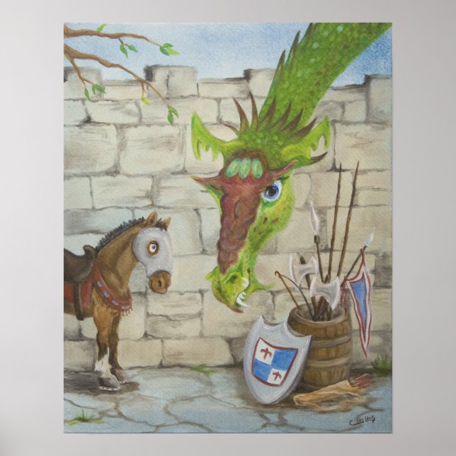 Poster du dragon et du cheval de guerre (Devant)
