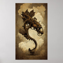 Poster du Dragon Steampunk