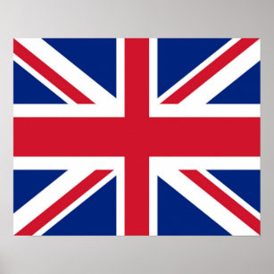 Poster du drapeau britannique/britannique/Union Ja
