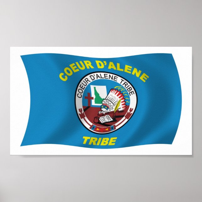 Poster du drapeau Coeur d'Alene Imprimer (Devant)