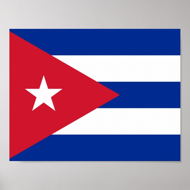Poster du drapeau de Cuba (Devant)