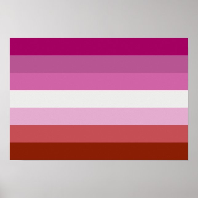 Poster du drapeau de la fierté lesbienne (Devant)