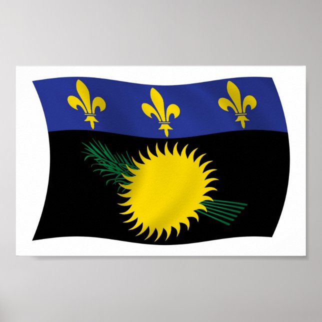 Poster du drapeau de la Guadeloupe Imprimer (Devant)