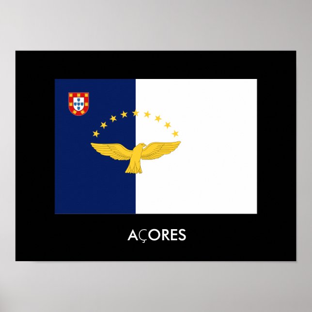 Poster du drapeau des Açores (Devant)
