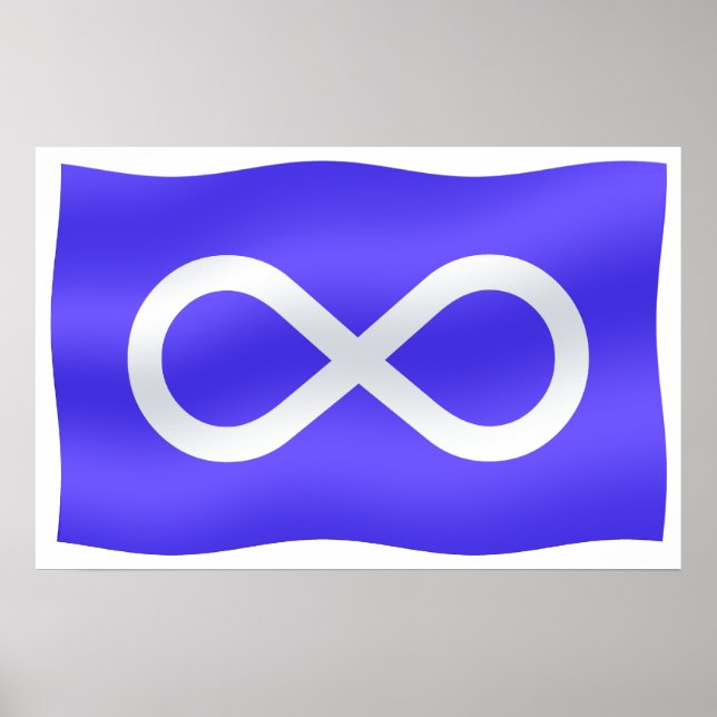 Poster du drapeau des Métis Poster du drapeau des  (Devant)