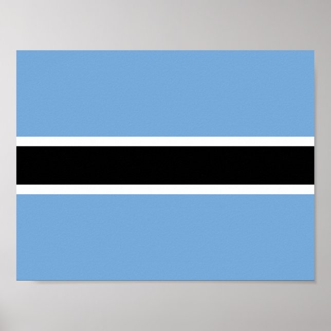 Poster du drapeau du Botswana (Devant)