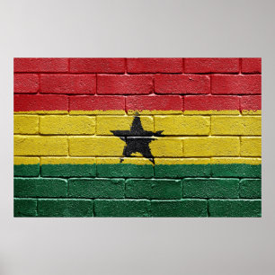 Poster du drapeau du Ghana
